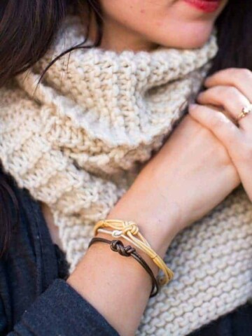 DIY Knotted Leather Bracelets | 