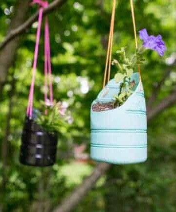 Recycled Hanging Planters