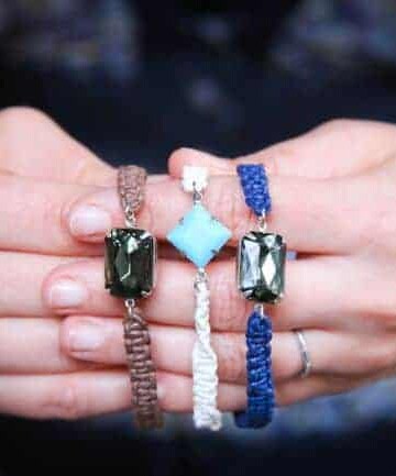 DIY Jewel Macrame Bracelet