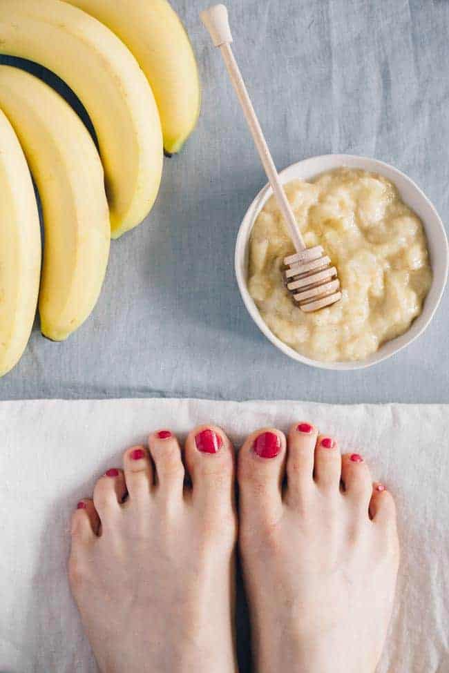 Summer Sandal Banana Homemade Foot Mask Summer Sandal Banana DIY Foot Mask Recipe