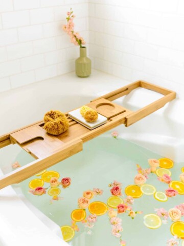 Essential oil in bath