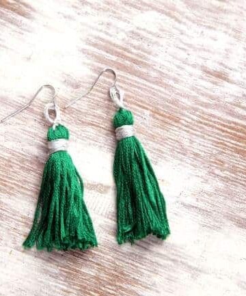 Emerald Tassel Earrings