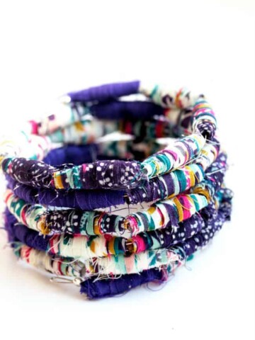 Fabric Bead Bracelet tutorial | 