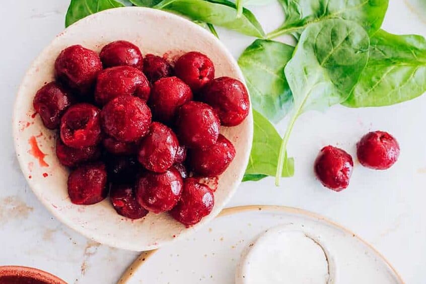 Ingredients for Cherry Collagen Smoothie