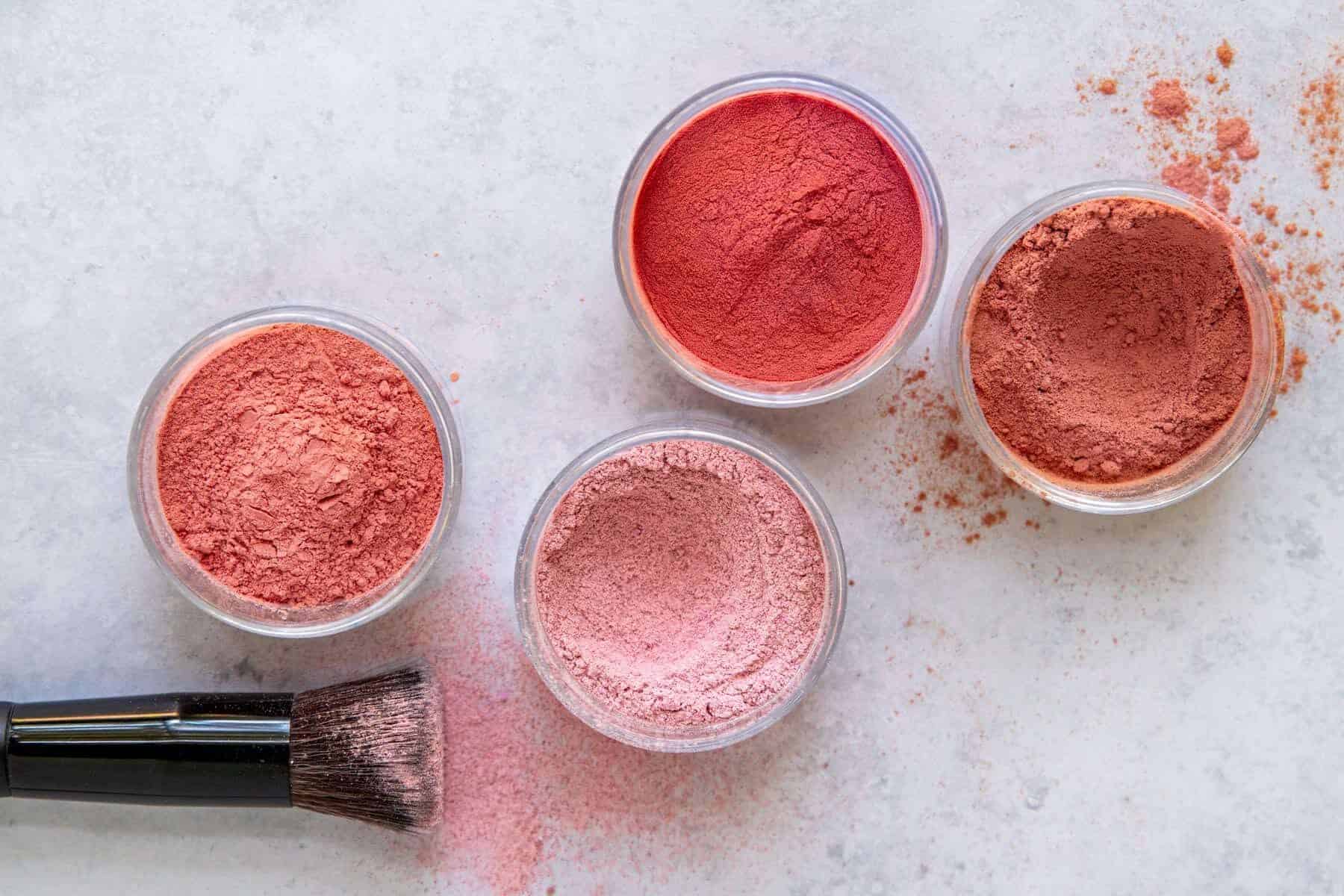 Fine ground blush ingredients