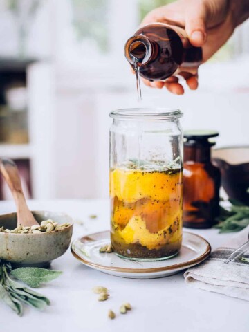Cover ingredients with alcohol to make your own bitters