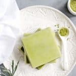 Matcha Lotion Bars from Homemade Glow