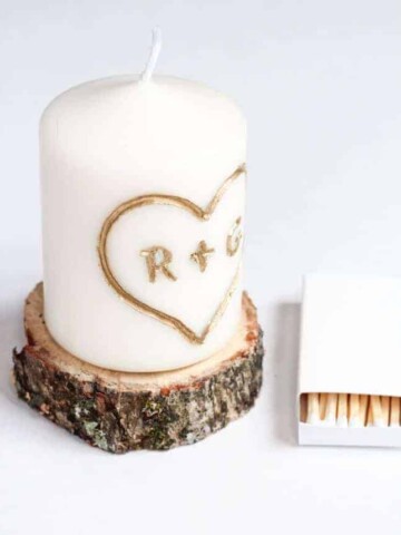 Initial Carved DIY Candle | 