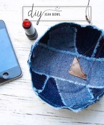 DIY Bowl with Recyled Jeans | 