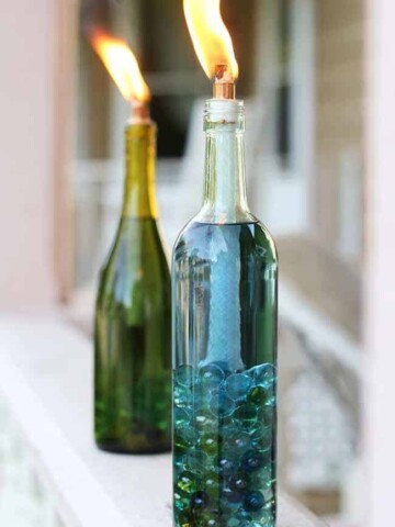 DIY: Wine Bottle Citronella Candles