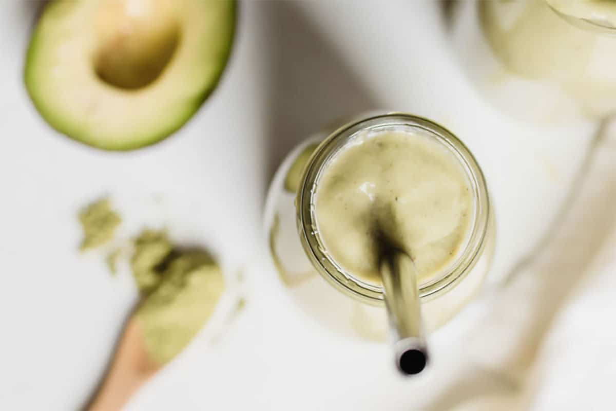Matcha avocado smoothie