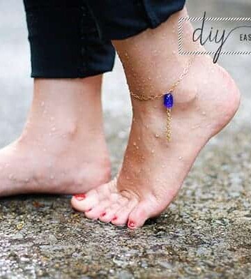 Easy Bead DIY Ankle Bracelet | 