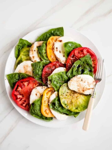 heirloom tomato caprese salad