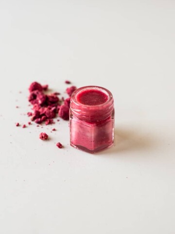 All-Natural DIY Tinted Lip Balm with Raspberries | 