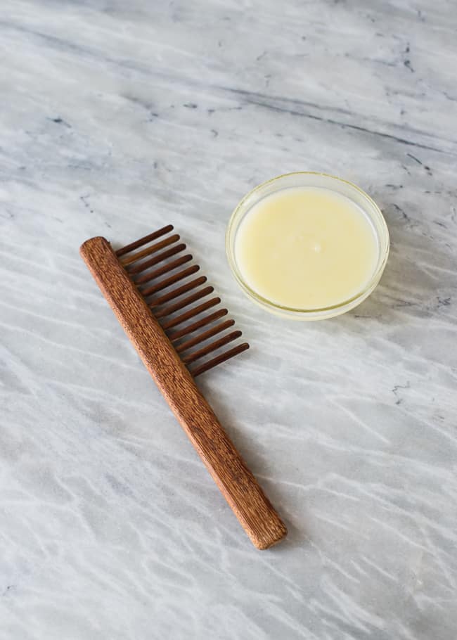 Treat your locks to this luxurious DIY deep hair conditioner with coconut oil, shea butter, argan oil and a variety of nourishing essential oils | 